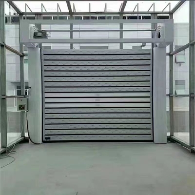 JTM-D01 एल्यूमीनियम मिश्र धातु फास्ट रोल अप सर्पिल सुरक्षा दरवाजा 0.8-1.5 मिमी पर्दे मोटाई के साथ