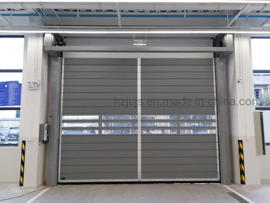 सुरक्षा गोदाम के लिए अधिकतम आकार W8000mm*H8000mm एल्यूमीनियम मिश्र धातु उच्च गति बंद दरवाजा
