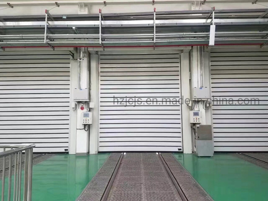 सुरक्षा गोदाम के लिए अधिकतम आकार W8000mm*H8000mm एल्यूमीनियम मिश्र धातु उच्च गति बंद दरवाजा