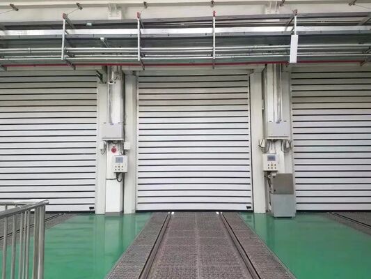 Aluminum Alloy High Speed Roller Shutter Door with Fire Proofing and IP55 Protection for Industrial Security